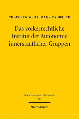 Das völkerrechtliche Institut der Autonomie innerstaatlicher Gruppen