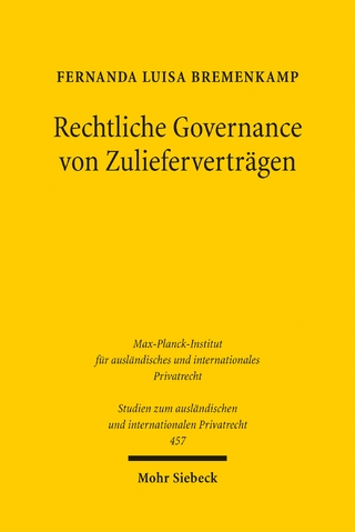 Rechtliche Governance von Zulieferverträgen