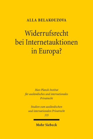 Widerrufsrecht bei Internetauktionen in Europa?