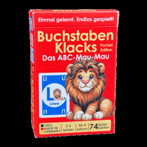 Buchstaben Klacks &ndash; Pocket Edition (Design L&ouml;we)
