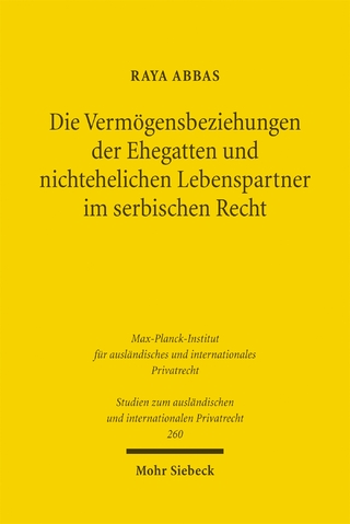 Die Vermögensbeziehungen der Ehegatten und nichtehelichen Lebenspartner im serbischen Recht