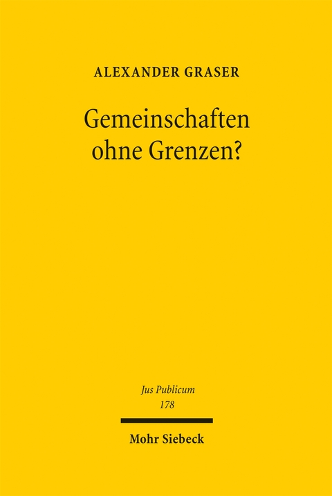 Gemeinschaften ohne Grenzen? - Alexander Graser