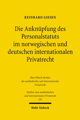 Die Anknüpfung des Personalstatuts im norwegischen und deutschen internationalen Privatrecht