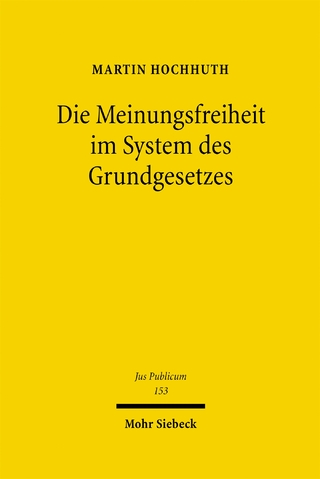 Die Meinungsfreiheit im System des Grundgesetzes
