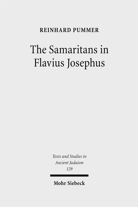 The Samaritans in Flavius Josephus - Reinhard Pummer