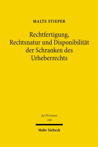 Rechtfertigung, Rechtsnatur und Disponibilität der Schranken des Urheberrechts