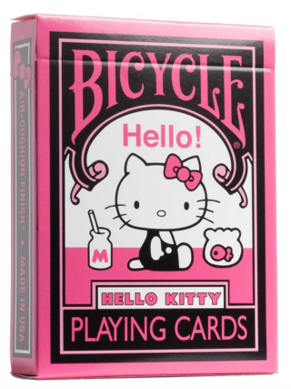 Bicycle Hello Kitty - Black and Pink (Designer Spielkarten, Poker, Skat...)