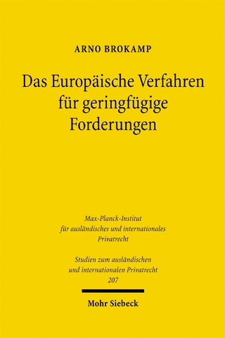 Das Europäische Verfahren für geringfügige Forderungen