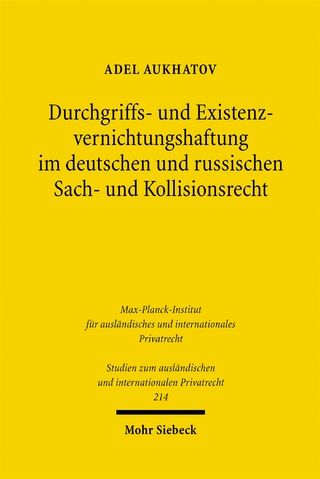 Durchgriffs- und Existenzvernichtungshaftung im deutschen und russischen Sach- und Kollisionsrecht