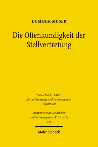 Die Offenkundigkeit der Stellvertretung