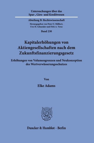 Kapitalerhöhungen von Aktiengesellschaften nach dem Zukunftsfinanzierungsgesetz