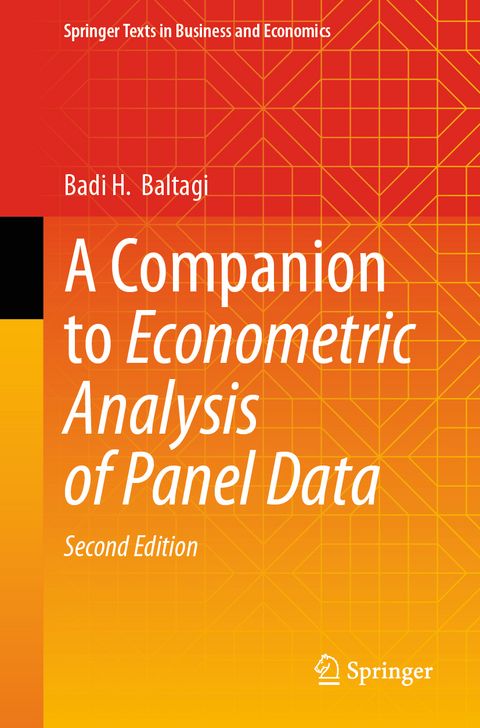 A Companion to Econometric Analysis of Panel Data - Badi H. Baltagi