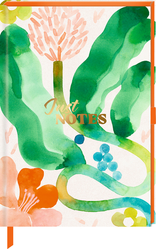Notizbuch DIN A5 – Just Notes (Green Leaves)
