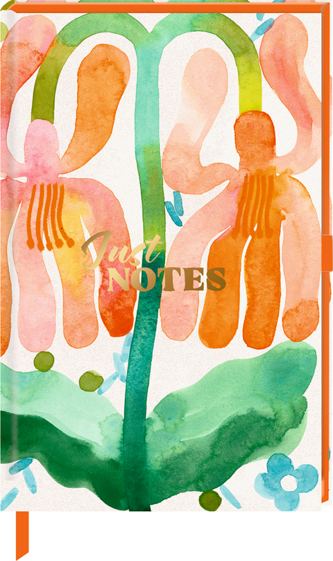 Notizbuch DIN A6 &ndash; Just Notes (Orange Flower)