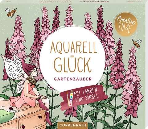 Aquarell-Gl&uuml;ck Gartenzauber