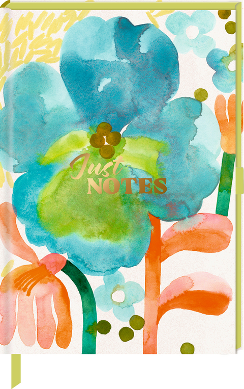 Notizbuch DIN A5 &ndash; Just Notes (Blue Flower)