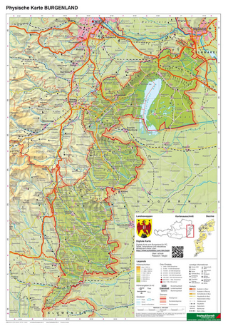 Schulhandkarte Burgenland, 1:300.000