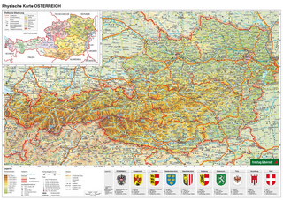 Schulhandkarte Österreich, 1:1.000.000