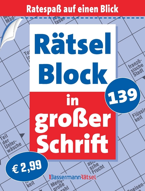 Rätselblock in großer Schrift 139 (5 Exemplare à 2,99 €) - Eberhard Krüger