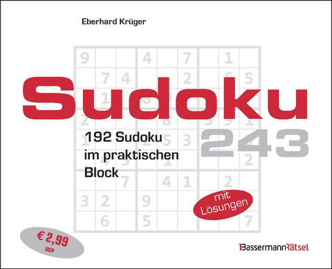 Sudokublock 243 (5 Exemplare à 2,99 €) - Eberhard Krüger