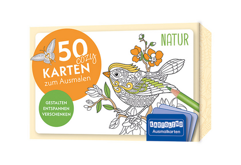 50 cozy Karten zum Ausmalen &ndash; Natur