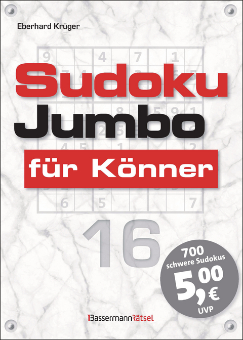 Sudokujumbo f&uuml;r K&ouml;nner 16 - Eberhard Kr&uuml;ger