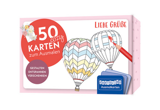 50 cozy Karten zum Ausmalen – Liebe Grüße