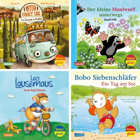 Maxi-Pixi-4er-Set 127: Drau&szlig;en unterwegs (4x1 Exemplar) -  diverse