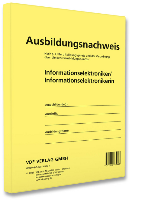 Ausbildungsnachweis Informationselektroniker/ Informationselektronikerin