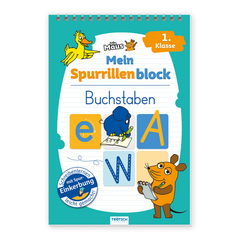 TR&Ouml;TSCH - Die Maus Mein Spurrillenblock Buchstaben &Uuml;bungsbuch - 