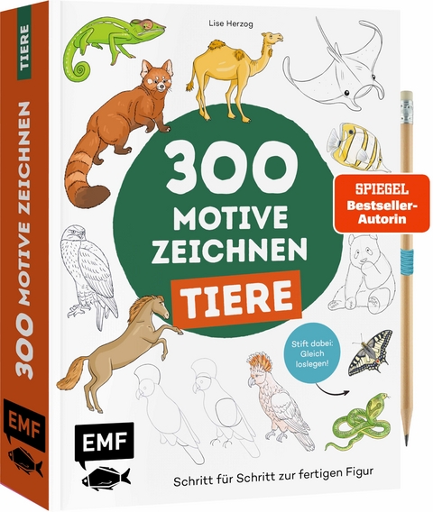 300 Motive zeichnen &ndash; Tiere - Lise Herzog