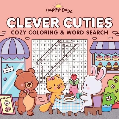 Clever Cuties: Cozy Coloring & Word Search Book