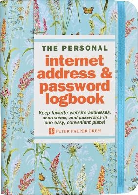 Blooms & Butterflies Internet Address & Password Logbook (Removable Cover Band for Security)