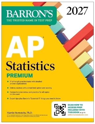 AP Statistics Premium, 2027: 9 Practice Tests + Comprehensive Review + Online Practice