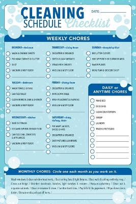 Cleaning Schedule Checklist Note Pad (60 Sheets) - 