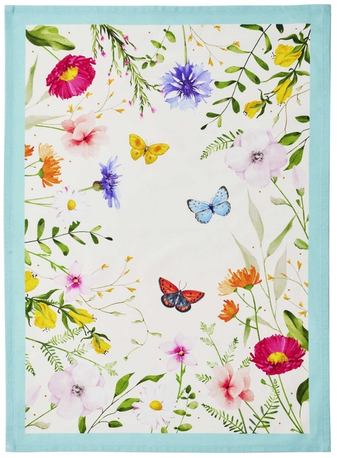 Blütenträume Geschirrtuch "Ein Stück vom Glück", 50 x 70 cm, beige - 