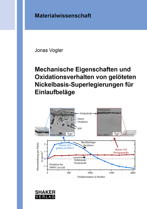 Mechanische Eigenschaften und Oxidationsverhalten von gel&ouml;teten Nickelbasis-Superlegierungen f&uuml;r Einlaufbel&auml;ge - Jonas Vogler