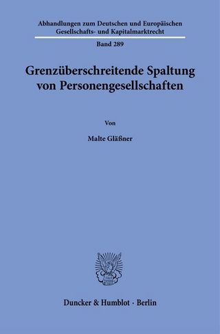 Grenzüberschreitende Spaltung von Personengesellschaften