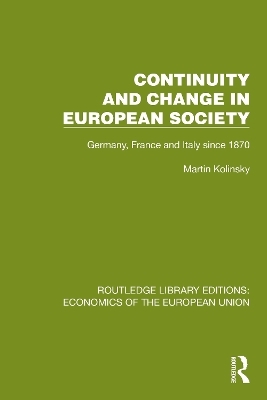 Continuity and Change in European Society