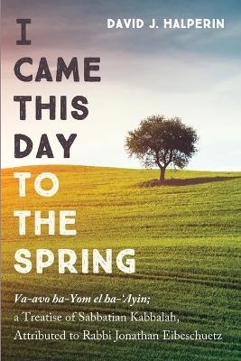 I Came This Day to the Spring - David J Halperin