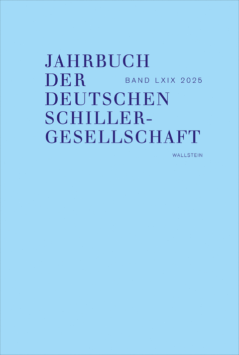 Jahrbuch der Deutschen Schillergesellschaft - 
