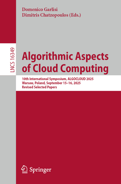Algorithmic Aspects of Cloud Computing - 
