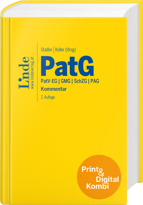 PatG | Patentgesetz (Kombi Print&digital) - Thomas Adocker, Daniel Alge, Axel Anderl, Hasmik Baroian-Haftvani, Wolfgang Berger, Matthias Brunner, Anatol Dietl, Valerie Eder, Tobias Fox, Markus Gaderer, Andreas Gehring, Melanie Gro&szlig;, Markus Gr&ouml;tschl, Petra Gufler, Bernhard Heinzl, Stefan Holzweber, Maximilian Horkel, Peter Karg, Matthias Klissenbauer, Alexander Koller, Georg Kresbach, Gerhard Marosi, Paul Meinl, Edith M&uuml;ller-Huber, Michaela Petsche, Andreas Pf&ouml;stl, Wolfgang Poth, Georg Puchberger, Georg Rihs, Rainer Schultes, Michael Stadler, Fabian Stanke, Johannes Strobl, Philip Vondrak, Manuel Wegrostek, Andreas Wildhack