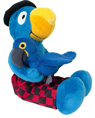 Globi Plüsch mit Papagei - 25cm