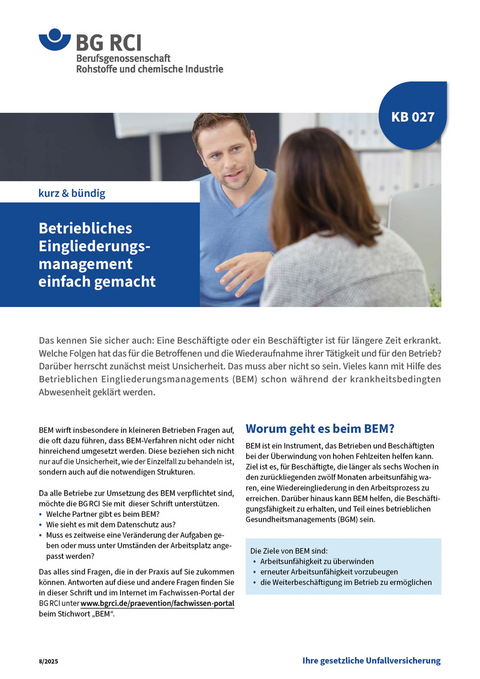 KB 027 Betriebliches Eingliederungsmanagement einfach gemacht