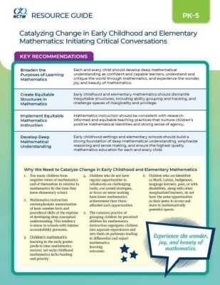 Catalyzing Change in Early Childhood and Elementary Mathematics -  National Council of Teachers of Mathematics