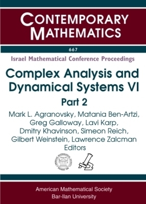 Complex Analysis and Dynamical Systems VI - 