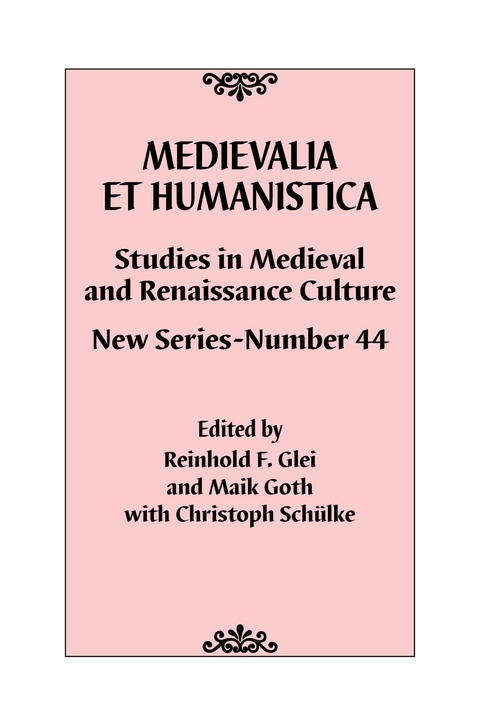 Medievalia et Humanistica, No. 44 - 