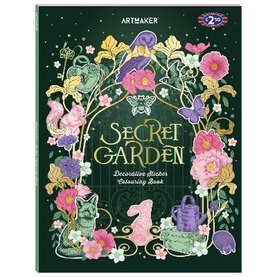 Art Maker Sticker Colouring Secret Garden - Hinkler Pty Ltd