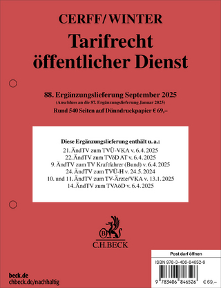 Tarifrecht öffentlicher Dienst 88. Ergänzungslieferung